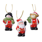 Decoris Terracotta Glazed Figure Hanger 7.3cm - 3 Assorted